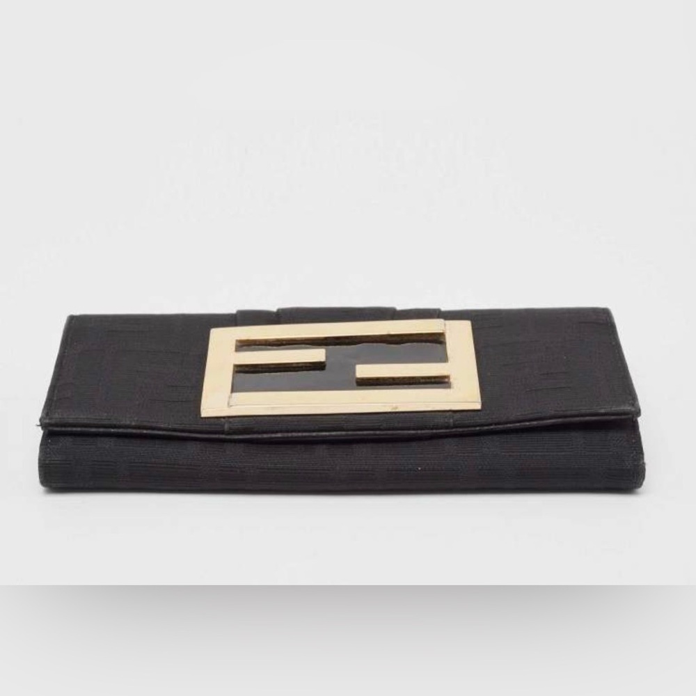 Fendi Zucca black Canvas Bifold Wallet / Full Inclusion - Picture 8 of 14